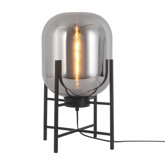 LAMPADA DA TAVOLO CORDELIA NERO/FUMO