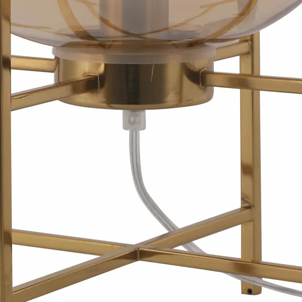 LAMPADA DA TAVOLO CORDELIA ORO/AMBRA LAMPADA DA TAVOLO CORDELIA ORO/AMBRA