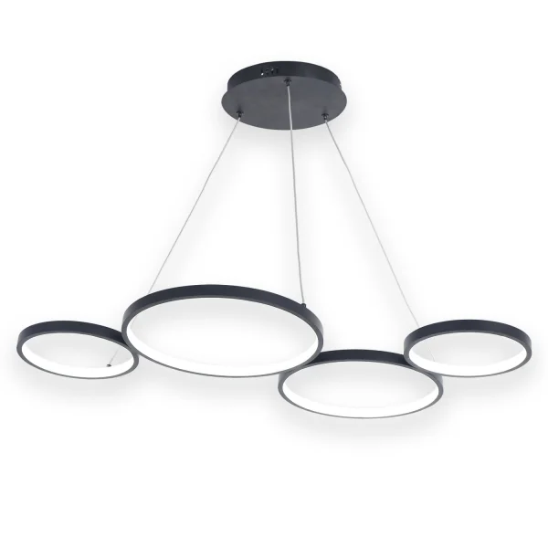 SOSPENSIONE A SOFFITTO LED 65W REGOLABILE NERO SERENA