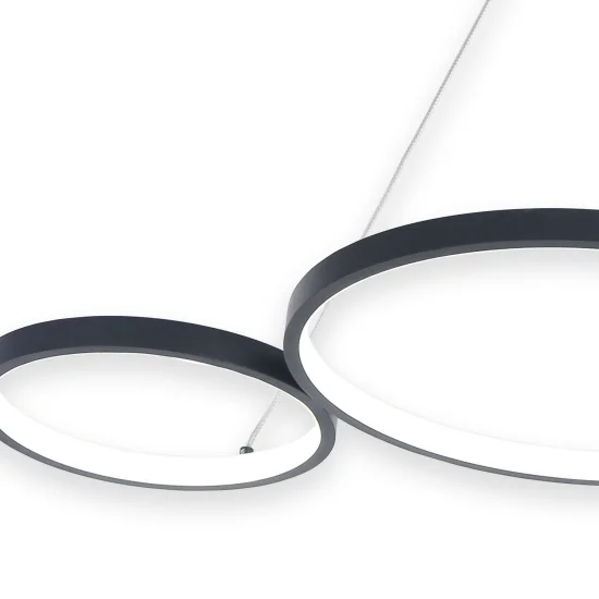 SOSPENSIONE A SOFFITTO LED 65W REGOLABILE NERO SERENA 2