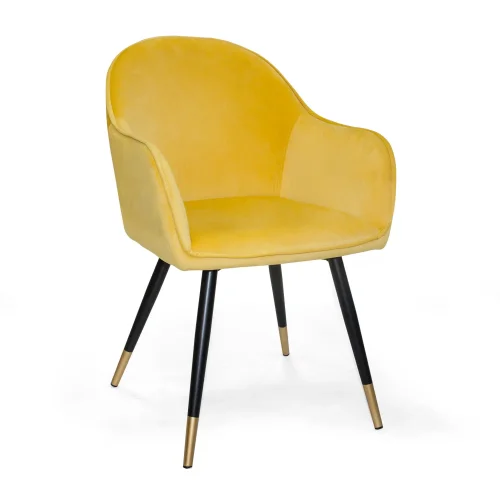 SILLA GRAYSON TERCIOPELO MOSTAZA