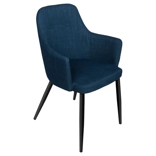 POLTRONA GUNNAR BLU PIEDI NERI