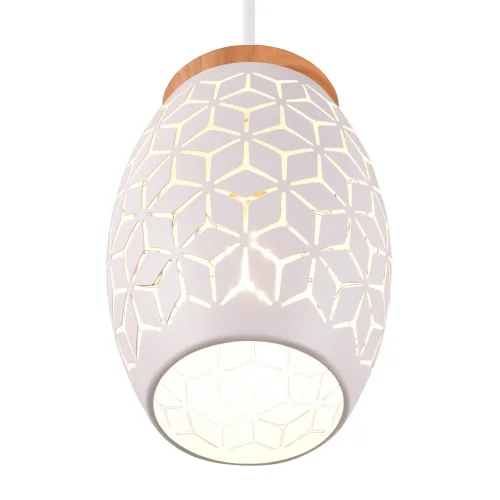 LAMPADARIO SOSPESO 3 LUCI IN METALLO BIANCO E27 BIRKITA