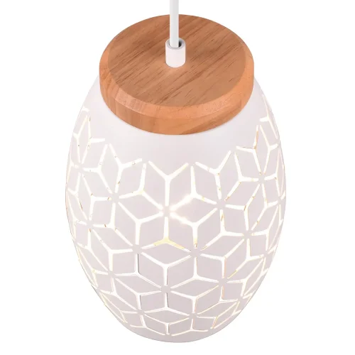 LAMPADARIO SOSPESO 3 LUCI IN METALLO BIANCO E27 BIRKITA