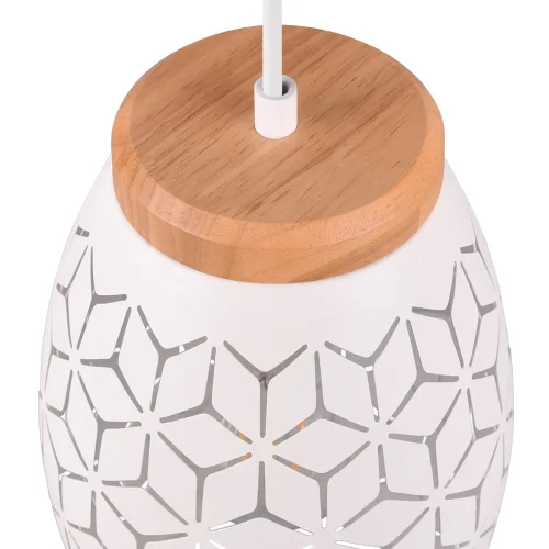 SOSPENSIONE A SOFFITTO 1 LUCE METALLO BIANCO E27 BIRKITA