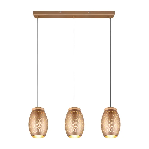 SOSPENSIONE A SOFFITTO 3 LUCI IN METALLO COLOR CAFFÈ E27 BIRKITA SOSPENSIONE A SOFFITTO 3 LUCI IN METALLO COLOR CAFFÈ E27 BIRKITA