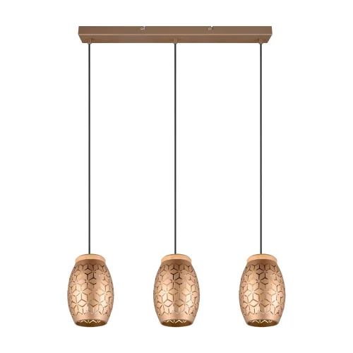 SOSPENSIONE A SOFFITTO 3 LUCI IN METALLO COLOR CAFFÈ E27 BIRKITA SOSPENSIONE A SOFFITTO 3 LUCI IN METALLO COLOR CAFFÈ E27 BIRKITA