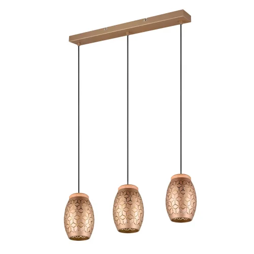 SOSPENSIONE A SOFFITTO 3 LUCI IN METALLO COLOR CAFFÈ E27 BIRKITA SOSPENSIONE A SOFFITTO 3 LUCI IN METALLO COLOR CAFFÈ E27 BIRKITA