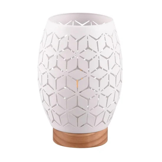 LAMPADA DA TAVOLO 1 LUCE METALLO BIANCO E27 BIRKITA 2