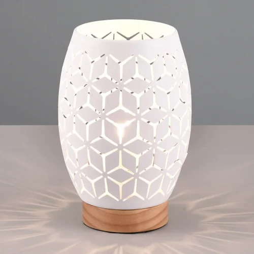 LAMPADA DA TAVOLO 1 LUCE METALLO BIANCO E27 BIRKITA LAMPADA DA TAVOLO 1 LUCE METALLO BIANCO E27 BIRKITA