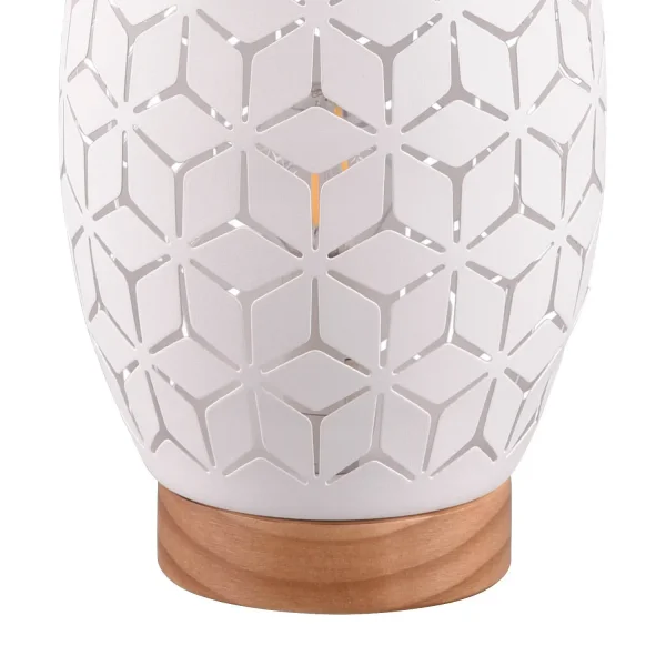 LAMPADA DA TAVOLO 1 LUCE METALLO BIANCO E27 BIRKITA LAMPADA DA TAVOLO 1 LUCE METALLO BIANCO E27 BIRKITA