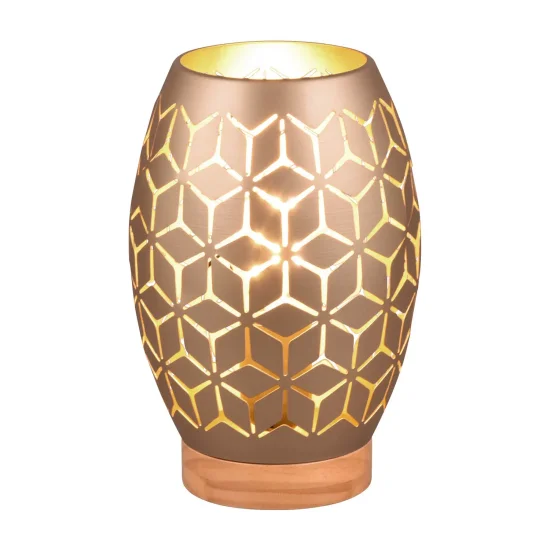 LAMPADA DA TAVOLO 1 LUCE METALLO COFFEE E27 BIRKITA