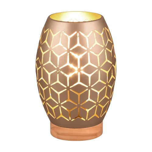 LAMPADA DA TAVOLO 1 LUCE METALLO COFFEE E27 BIRKITA LAMPADA DA TAVOLO 1 LUCE METALLO COFFEE E27 BIRKITA