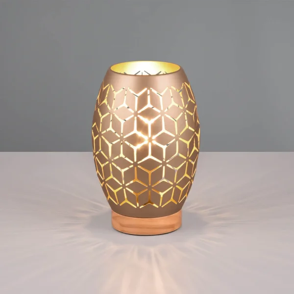 LAMPADA DA TAVOLO 1 LUCE METALLO COFFEE E27 BIRKITA LAMPADA DA TAVOLO 1 LUCE METALLO COFFEE E27 BIRKITA