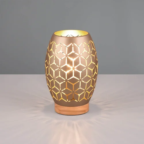 LAMPADA DA TAVOLO 1 LUCE METALLO COFFEE E27 BIRKITA LAMPADA DA TAVOLO 1 LUCE METALLO COFFEE E27 BIRKITA