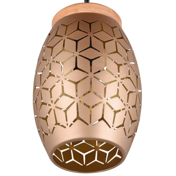 SOSPENSIONE DA SOFFITTO 1 LUCE METALLO CAFFÈ E27 BIRKITA