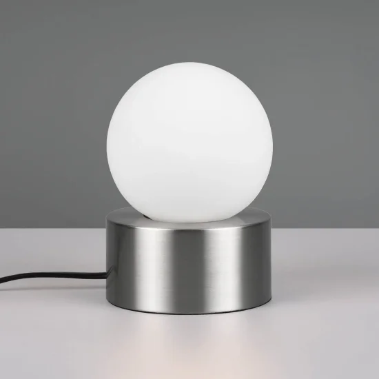 LAMPADA DA TAVOLO TATTILE NICKEL SATINATO E14 HESPERIA 2