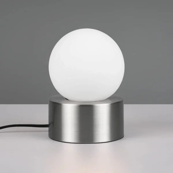 LAMPADA DA TAVOLO TATTILE NICKEL SATINATO E14 HESPERIA