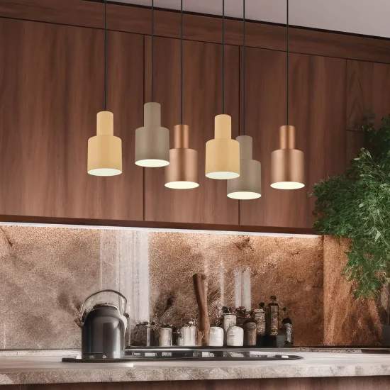 SOSPENSIONE DA SOFFITTO 6 LUCI E27 AQUILES