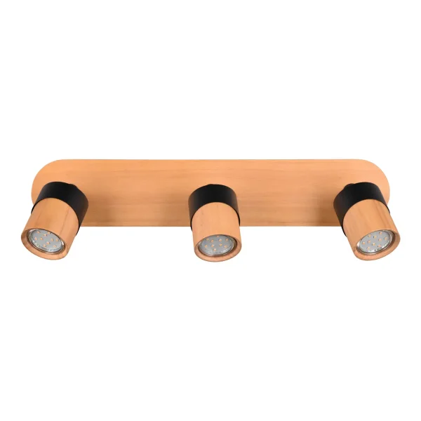 PROIETTORE A SOFFITTO 3 LUCI NERO AMARU GU10