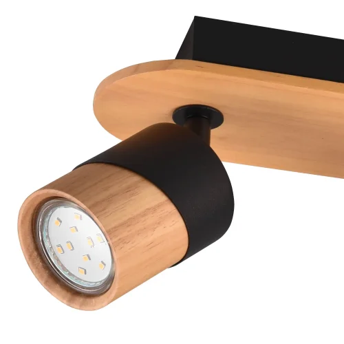 PROIETTORE A SOFFITTO 3 LUCI NERO AMARU GU10