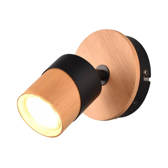 PROIETTORE DA SOFFITTO/PARETE 1 LUCE GU10 NERO AMARU 2