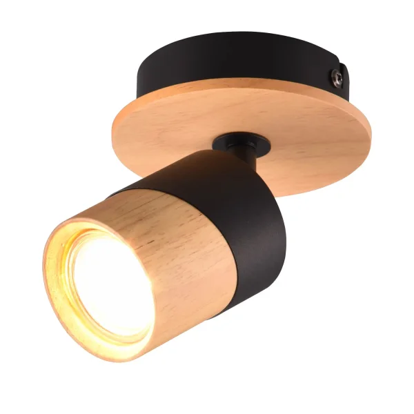 PROIETTORE DA SOFFITTO/PARETE 1 LUCE GU10 NERO AMARU