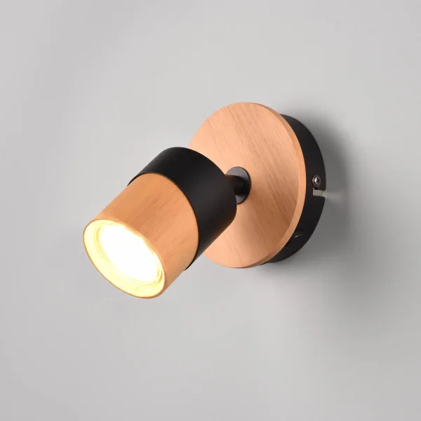 PROIETTORE DA SOFFITTO/PARETE 1 LUCE GU10 NERO AMARU