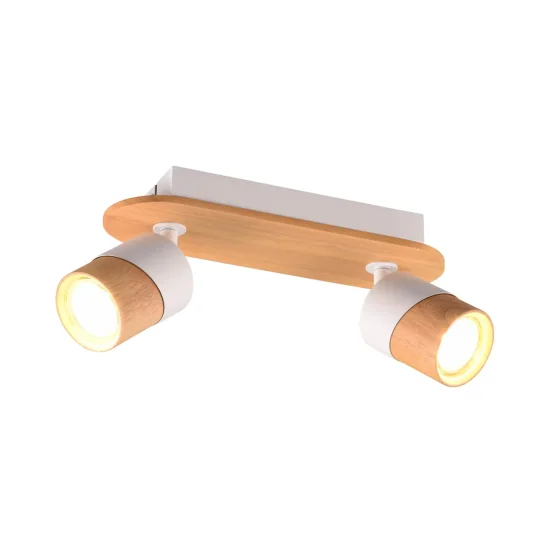 PROIETTORE DA SOFFITTO 2 LUCI GU10 BIANCO AMARU 2