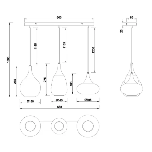 SOSPENSIONE A 3 LUCI COLORE ACCIAIO CROMATO E14 LESLIE SOSPENSIONE A 3 LUCI COLORE ACCIAIO CROMATO E14 LESLIE