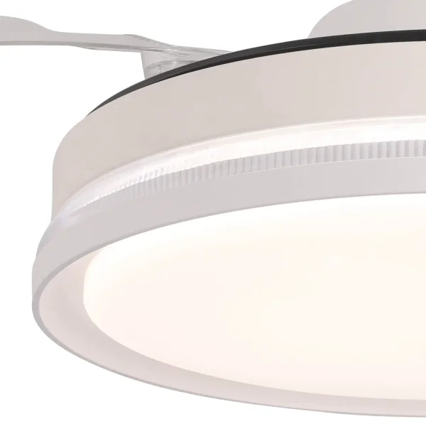 Ventilatore a Soffitto Pale Pieghevoli LED 35W 2700-6000K Bianco Lorelei| Lúzete