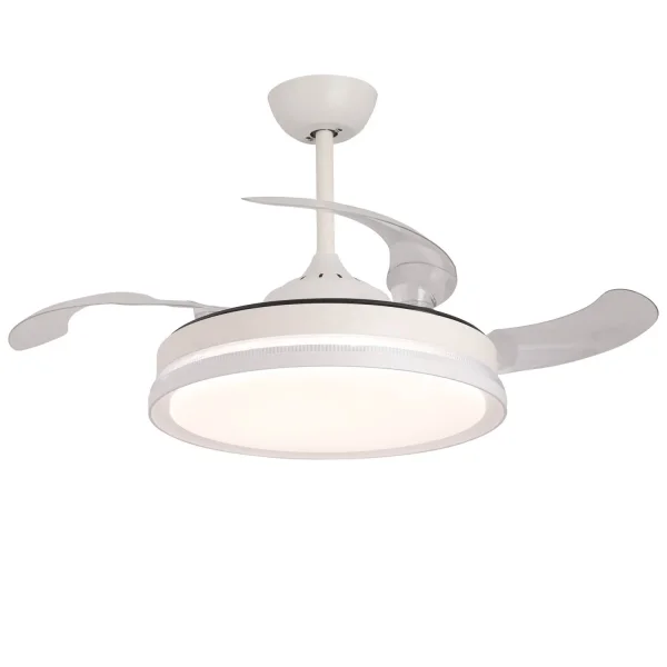 Ventilatore a Soffitto Pale Pieghevoli LED 35W 2700-6000K Bianco Lorelei| Lúzete