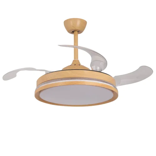Ventilatore da Soffitto con Pale Retrattili LED 35W 2700–6000K Effetto Legno Lorelei | Lúzete