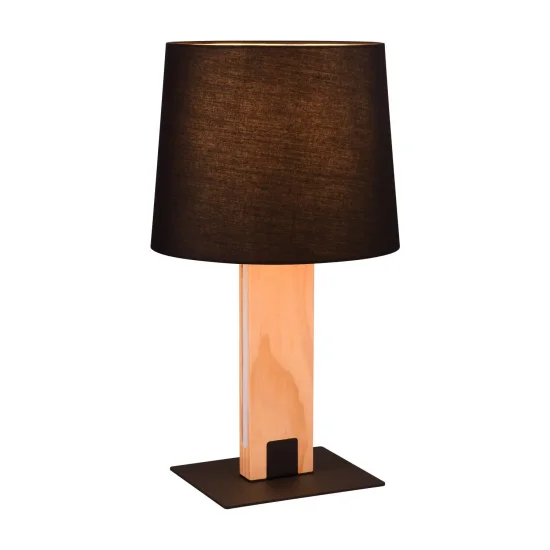 LAMPADA DA TAVOLO E27 BASE IN LEGNO CON LED 6W ROXANA