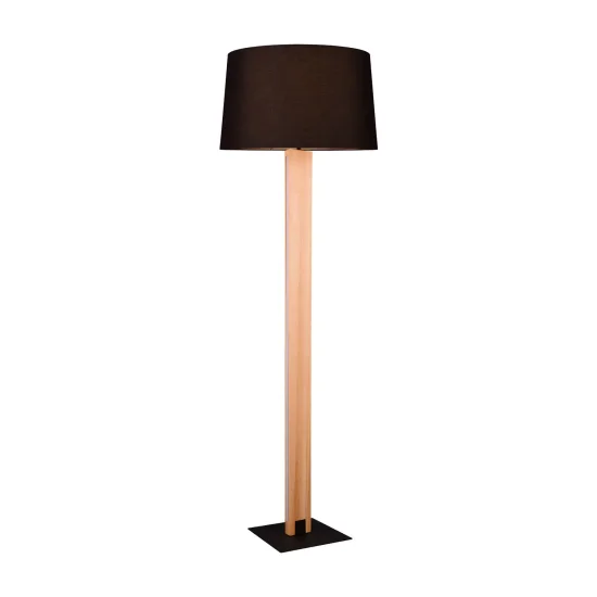 LAMPADA DA TERRA E27 BASE IN LEGNO CON LED 10W ROXANA