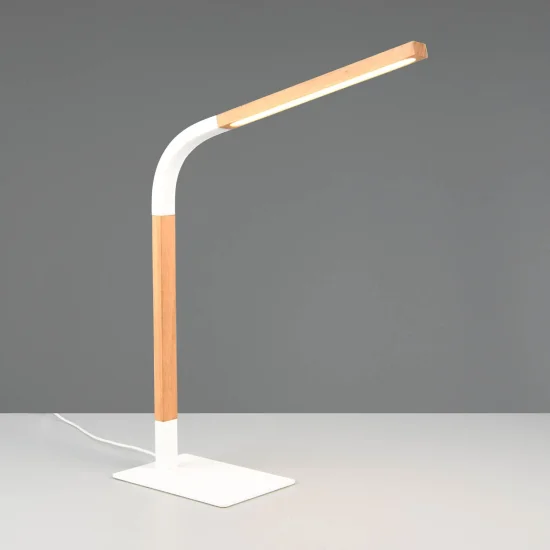 LAMPADA DA TAVOLO LED 7W 3000K METALLO BIANCO NELSON