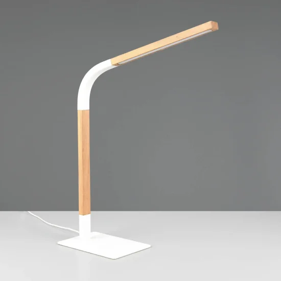 LAMPADA DA TAVOLO LED 7W 3000K METALLO BIANCO NELSON 2