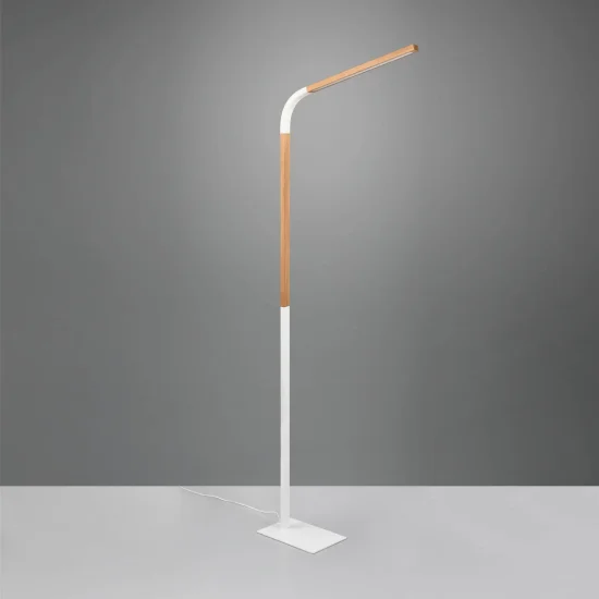 LAMPADA DA TERRA LED 11W 3000K METALLO BIANCO NELSON 2