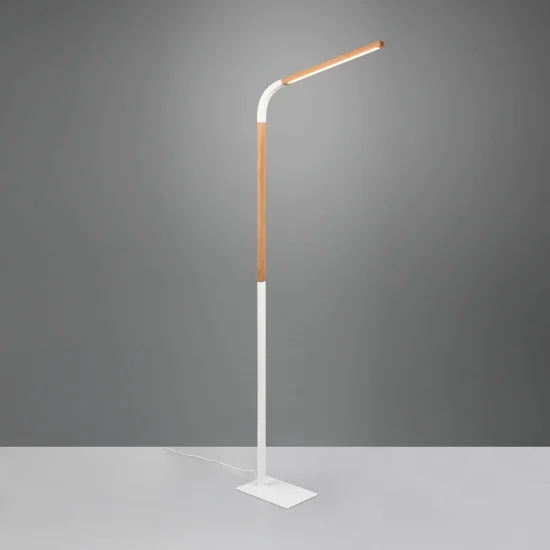 LAMPADA DA TERRA LED 11W 3000K METALLO BIANCO NELSON