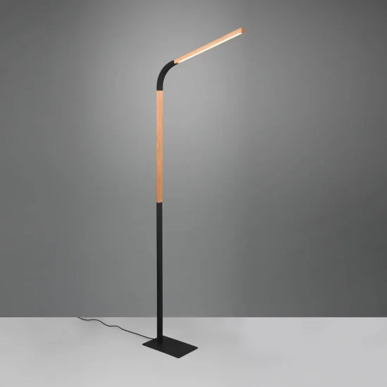 LAMPADA DA TERRA LED 11W 3000K METALLO NERO NELSON 2