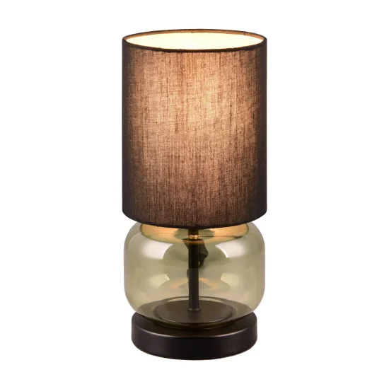 LAMPADA DA TAVOLO BASE IN VETRO VERDE E27 ELISEO