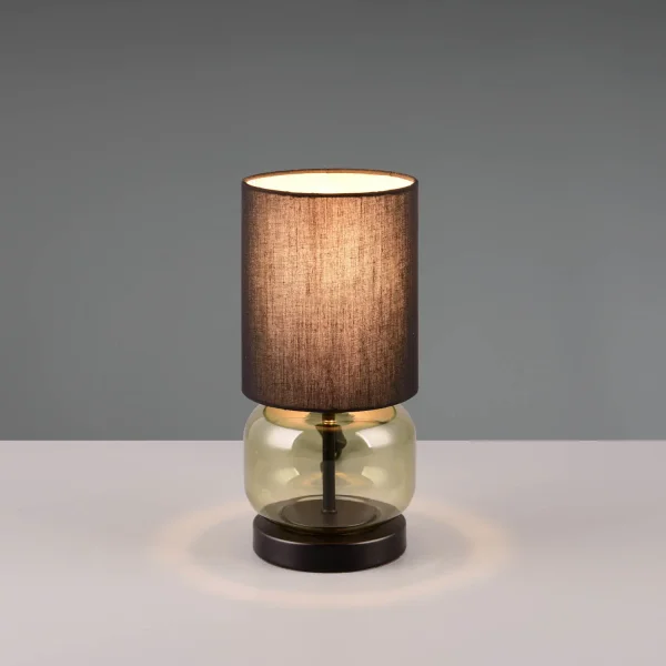 LAMPADA DA TAVOLO BASE IN VETRO VERDE E27 ELISEO