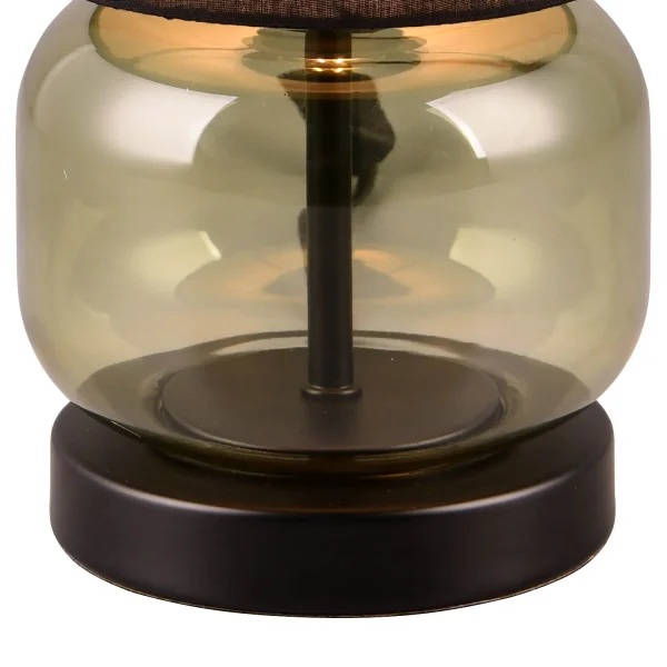 LAMPADA DA TAVOLO BASE IN VETRO VERDE E27 ELISEO