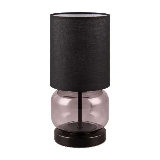 LAMPADA DA TAVOLO CON BASE IN VETRO FUMÉ E27 ELISEO 2