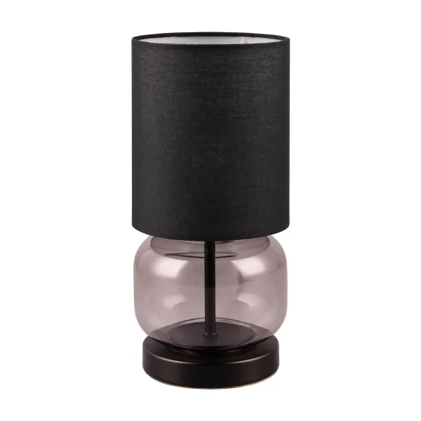 LAMPADA DA TAVOLO CON BASE IN VETRO FUMÉ E27 ELISEO