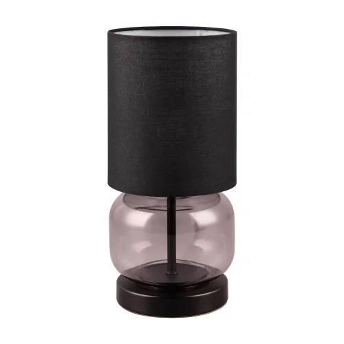 LAMPADA DA TAVOLO CON BASE IN VETRO FUMÉ E27 ELISEO