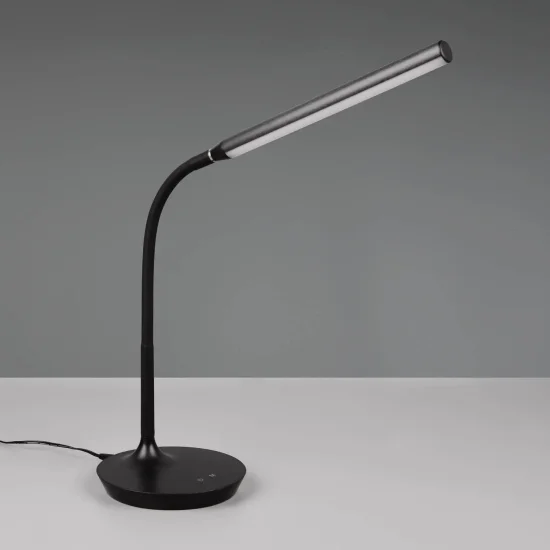 LAMPADA DA TAVOLO LED TATTILE 5W REGOLABILE NERO TANNER 2