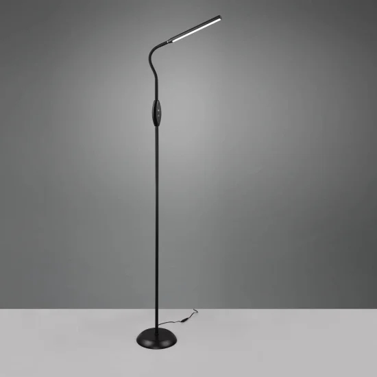 LAMPADA DA TERRA LED TATTILE 5W REGOLABILE NERO TANNER 2