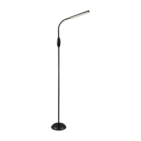 LAMPADA DA TERRA LED TATTILE 5W REGOLABILE NERO TANNER