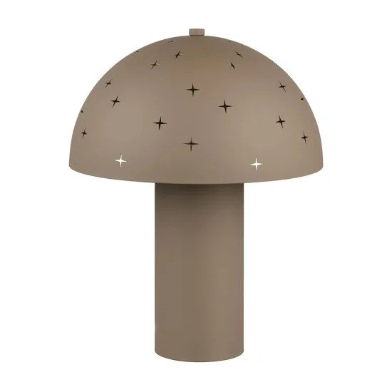 LAMPADA DA TAVOLO IN METALLO GRIGIO MARRONE E14 NISCALO 2